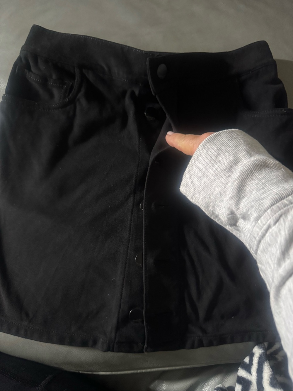 Express Black Suede mini skirt